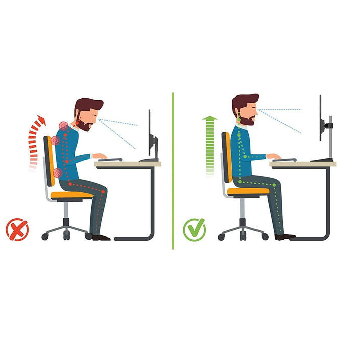 Techly ICA-LCD 260 Supporto Monitor da Scrivania 17'' 27'' VESA 75x75 100x100 Regolazione Altezza 6 Kg colore Bianco