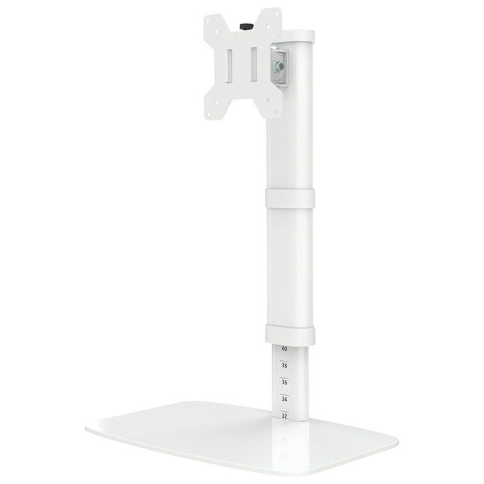 Techly ICA-LCD 260 Supporto Monitor da Scrivania 17'' 27'' VESA 75x75 100x100 Regolazione Altezza 6 Kg colore Bianco