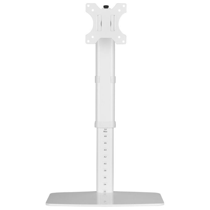 Techly ICA-LCD 260 Supporto Monitor da Scrivania 17'' 27'' VESA 75x75 100x100 Regolazione Altezza 6 Kg colore Bianco