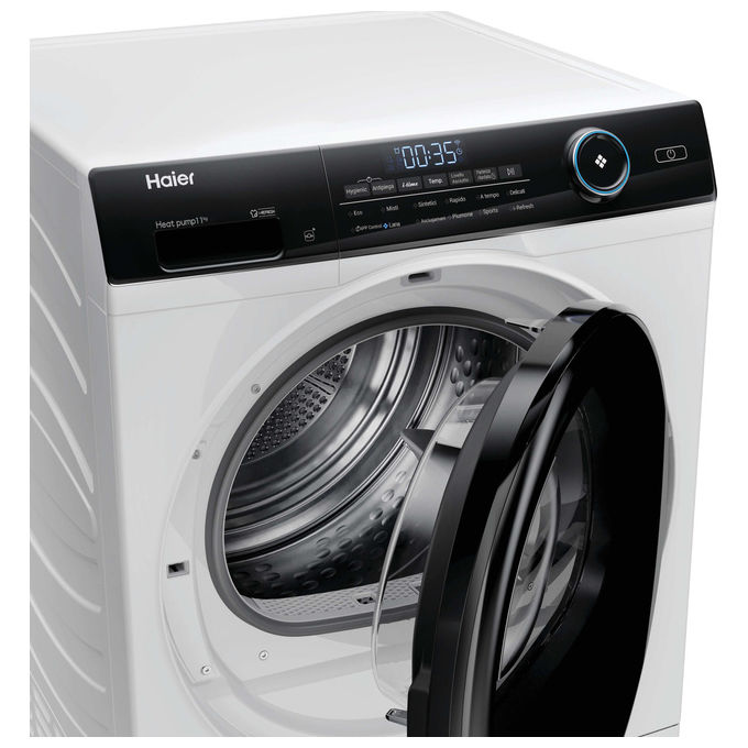 Haier HD110-D959E-IT I-Pro Series 5 Asciugatrice Pompa di Calore 11 Kg Classe D Inverter Wi-Fi Hygienic (85x60x62 cm) colore Bianco