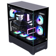Itek ITGCASB37B SHOWBUI 37B Case Gaming Tower ATX 3x120mm ARGB Fan USB Type-C Vetro Temperato colore Nero
