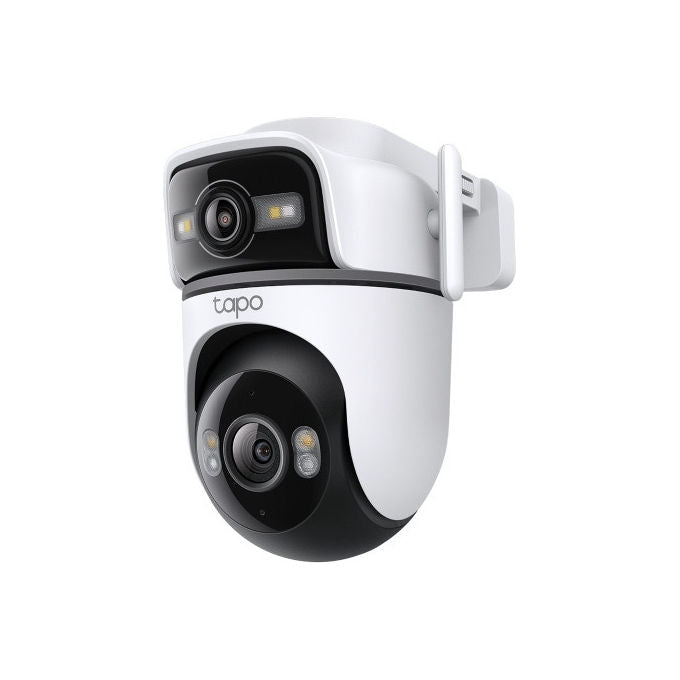 TP-Link TC47 Tapo Telecamera di Sicurezza IP Doppia Lente 2K 3MP Pan Tilt Wi-Fi 6 Ethernet IP66 colore Bianco Nero