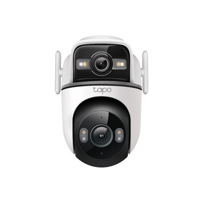 TP-Link TC47 Tapo Telecamera di Sicurezza IP Doppia Lente 2K 3MP Pan Tilt Wi-Fi 6 Ethernet IP66 colore Bianco Nero