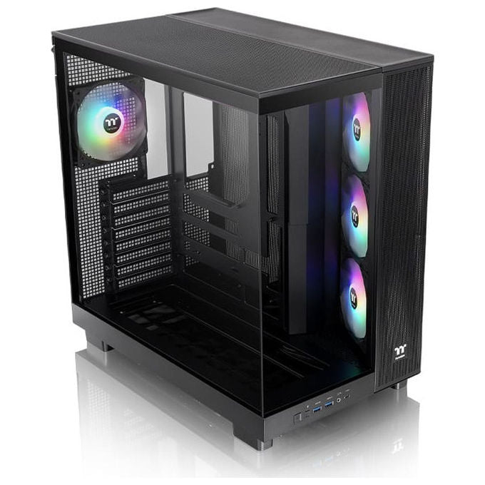Thermaltake CA-11E-00M1WN-00 View 380 XL TG ARGB Case Midi Tower ATX Vetro Temperato 4x120mm ARGB colore Nero