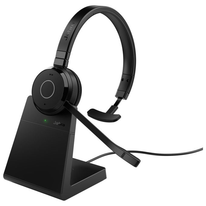 Jabra 6693-833-399 Evolve 65 TE Auricolare Mono Wireless Bluetooth 5.2 USB-A Microsoft Teams 30m 16h Base di Ricarica colore Nero