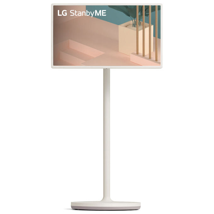 LG 27ART10AKPL StanbyME Monitor Portatile Touchscreen 27'' Full HD WebOS 22 Batteria 3h Base con Ruote colore Alluminio