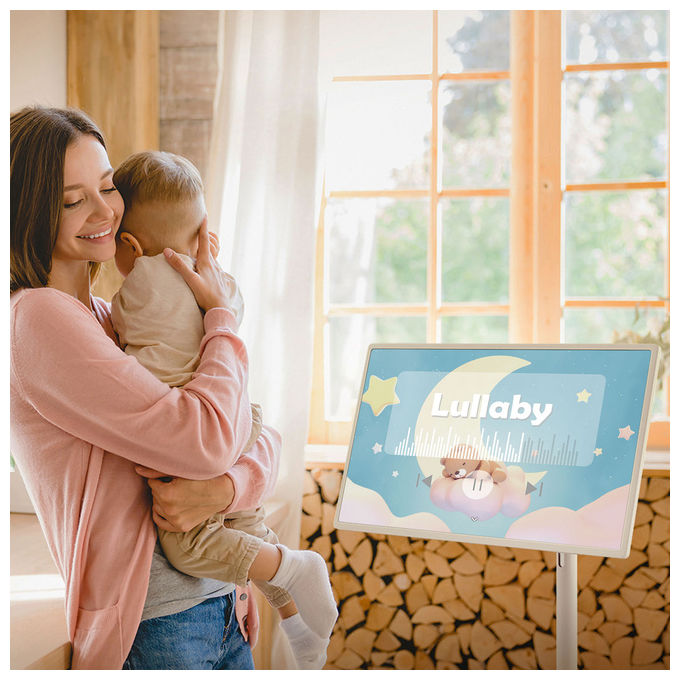 LG 27ART10AKPL StanbyME Monitor Portatile Touchscreen 27'' Full HD WebOS 22 Batteria 3h Base con Ruote colore Alluminio