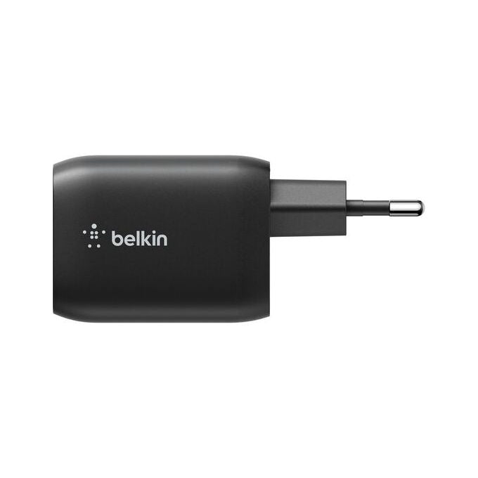 Belkin ENA007KQBK Caricabatterie USB-C Doppia Porta 65W GaN Power Delivery Nintendo Switch 2 Smartphone Tablet colore Nero