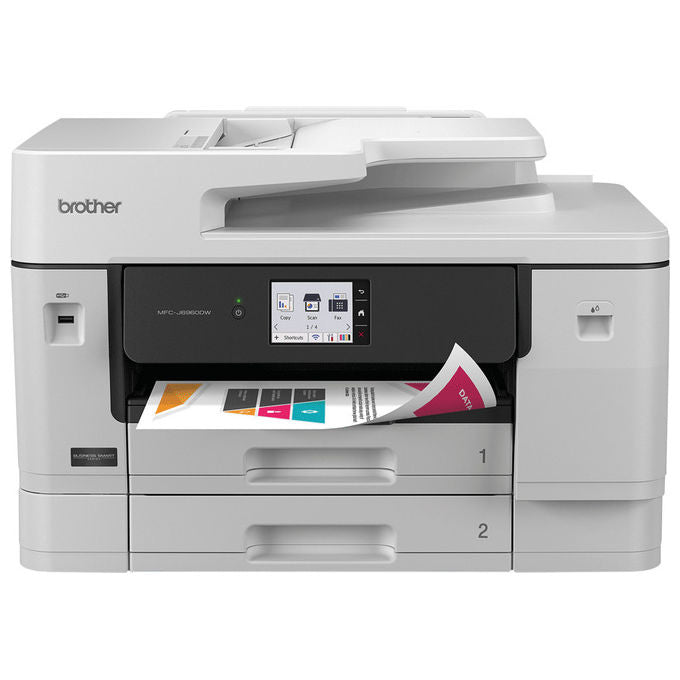 Brother MFC-J6960DW Stampante Multifunzione Inkjet A3 4in1 31 ppm Fronte Retro Automatico Doppio Vassoio 500 fogli Wi-Fi Ethernet colore Nero