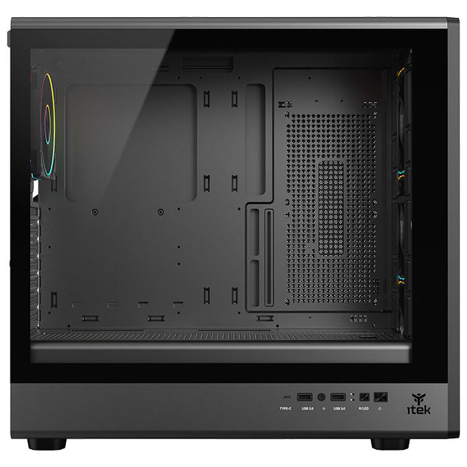 Itek ITGCAMC36B MESHCORE 36B Case PC Tower ATX 4 Ventole ARGB Vetro Temperato USB 3.0 Type-C colore Nero