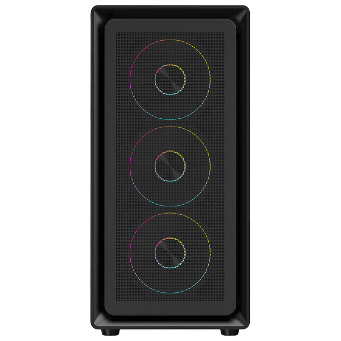 Itek ITGCAMC36B MESHCORE 36B Case PC Tower ATX 4 Ventole ARGB Vetro Temperato USB 3.0 Type-C colore Nero