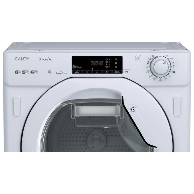 Candy BCTD H7A2TE-S Asciugatrice da Incasso 7 Kg Classe E Pompa di Calore Wi-Fi 16 Programmi (85x59.6x49.2 cm) colore Bianco