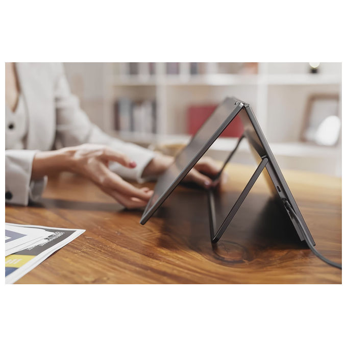 Acer PD163QBMIUUX Monitor Portatile 15.6'' Full HD IPS LED 1920x1080 60Hz 250 cd-m² Hub USB-C HDMI colore Grigio