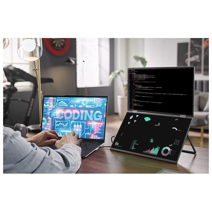 Acer PD163QBMIUUX Monitor Portatile 15.6'' Full HD IPS LED 1920x1080 60Hz 250 cd-m² Hub USB-C HDMI colore Grigio