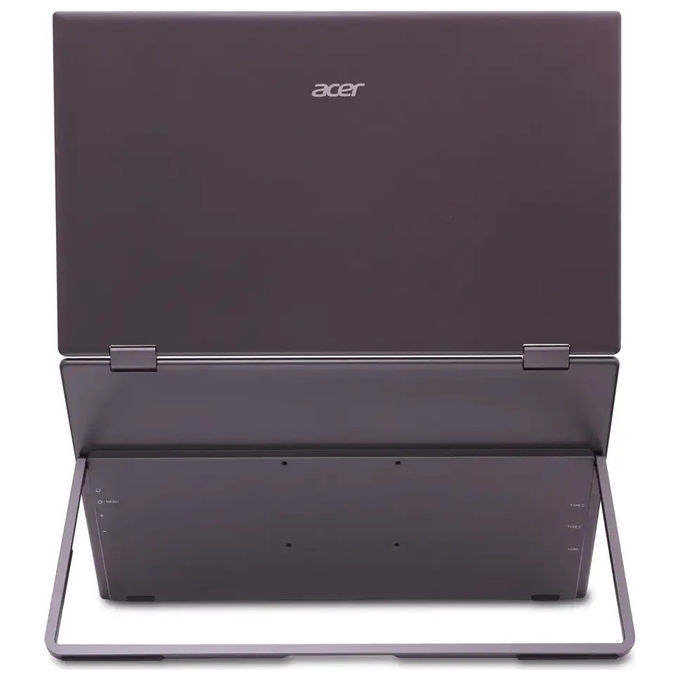 Acer PD163QBMIUUX Monitor Portatile 15.6'' Full HD IPS LED 1920x1080 60Hz 250 cd-m² Hub USB-C HDMI colore Grigio