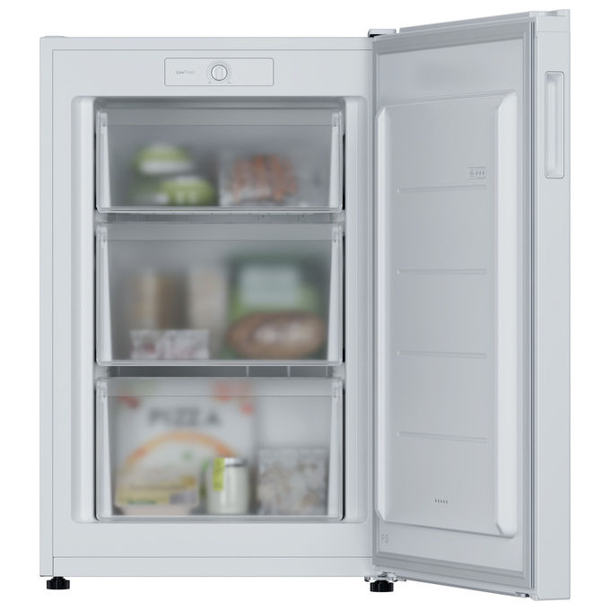 Candy CNUQ2L58EW Congelatore Verticale 90 L 86 cm Classe E 37 dB 3 Cassetti colore Bianco