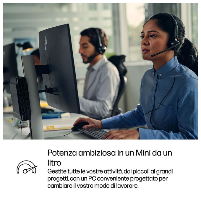 HP CK2G1ET ProDesk 4 G1i Mini PC Intel Core Ultra 7 265T 16 GB DDR5 512 GB SSD NVMe Wi-Fi 6E Windows 11 Pro colore Nero