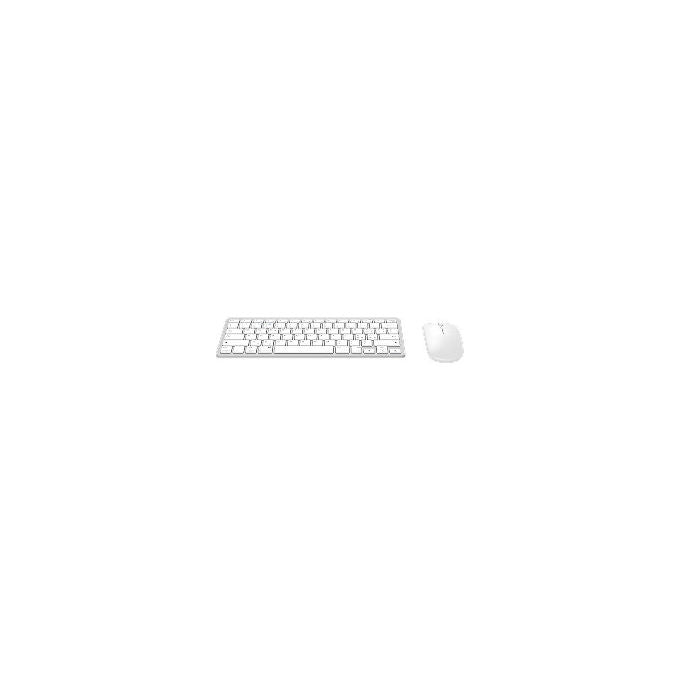Atlantis Land P013-LK-8955-WW Kit Tastiera Mini Wireless Dual Mode RF Bluetooth QWERTY Italiano Mouse Ottico 1600 DPI 78 Tasti colore Bianco