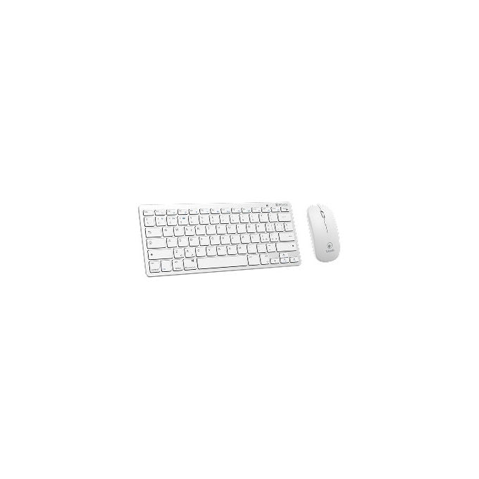 Atlantis Land P013-LK-8955-WW Kit Tastiera Mini Wireless Dual Mode RF Bluetooth QWERTY Italiano Mouse Ottico 1600 DPI 78 Tasti colore Bianco