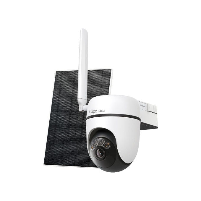 TP-Link TAPO C615G KIT Telecamera IP Esterna 4G LTE Pan Tilt 2K 3MP IP65 Batteria 6700 mAh Pannello Solare colore Bianco