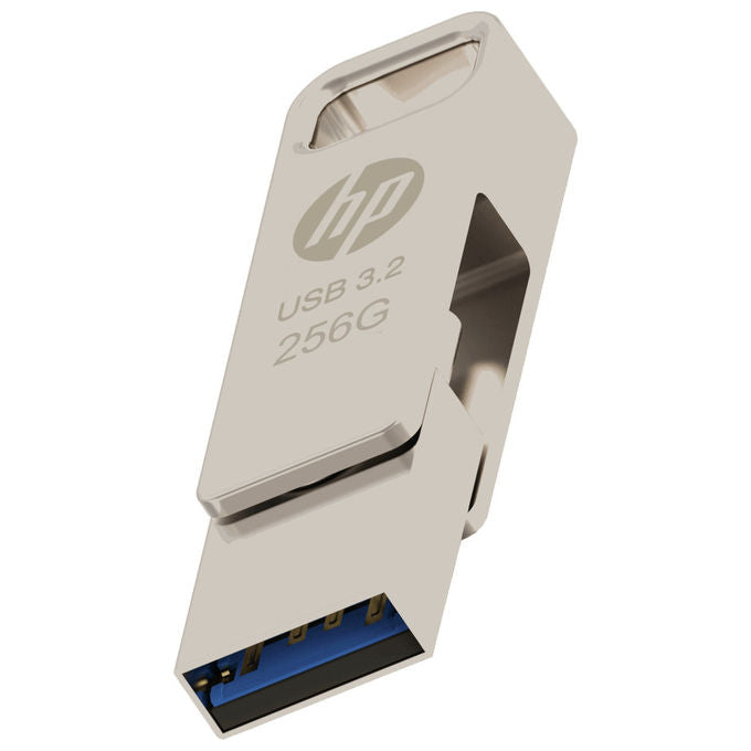 HP HPFD206C-256 Chiavetta USB 256 GB Type-A Type-C 3.2 Gen 2 100 MB-s colore Argento