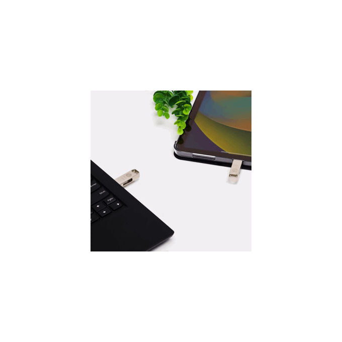 HP HPFD206C-256 Chiavetta USB 256 GB Type-A Type-C 3.2 Gen 2 100 MB-s colore Argento