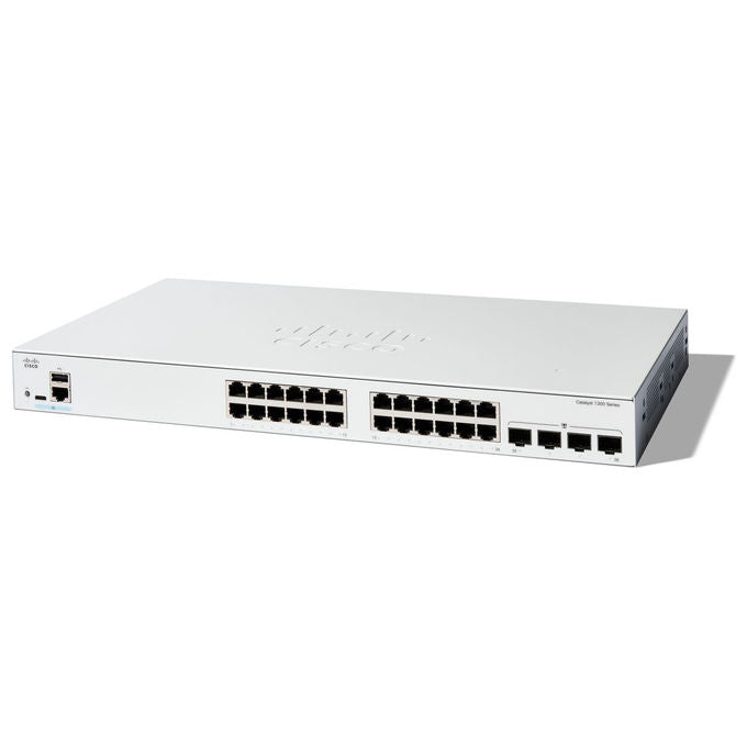 Cisco C1300-24T-4G Catalyst 1300 Switch Gestito L2 L3 24 Porte Gigabit Ethernet 4 Moduli SFP 1G colore Bianco