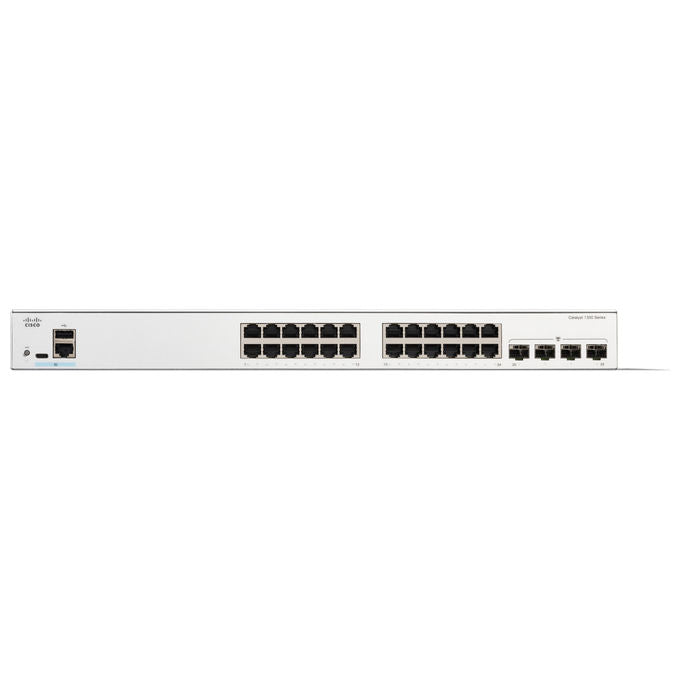 Cisco C1300-24T-4G Catalyst 1300 Switch Gestito L2 L3 24 Porte Gigabit Ethernet 4 Moduli SFP 1G colore Bianco
