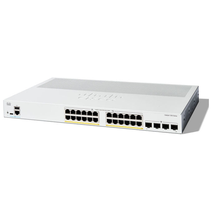 Cisco C1200-24P-4G Catalyst 1200 Switch Gestito L2 24 porte Gigabit Ethernet PoE 195W 4 slot SFP colore Bianco