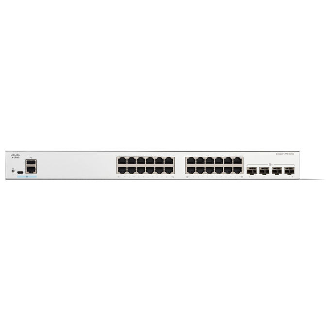 Cisco C1200-24T-4X Catalyst 1200 Switch Gestito L2-L3 24 Porte Gigabit Ethernet 4x10G SFP+ colore Bianco