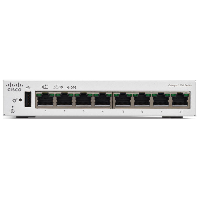 Cisco C1200-8T-D Catalyst 1200 Switch di Rete Gestito L2-L3 8 Porte Gigabit Ethernet PoE Desktop colore Bianco