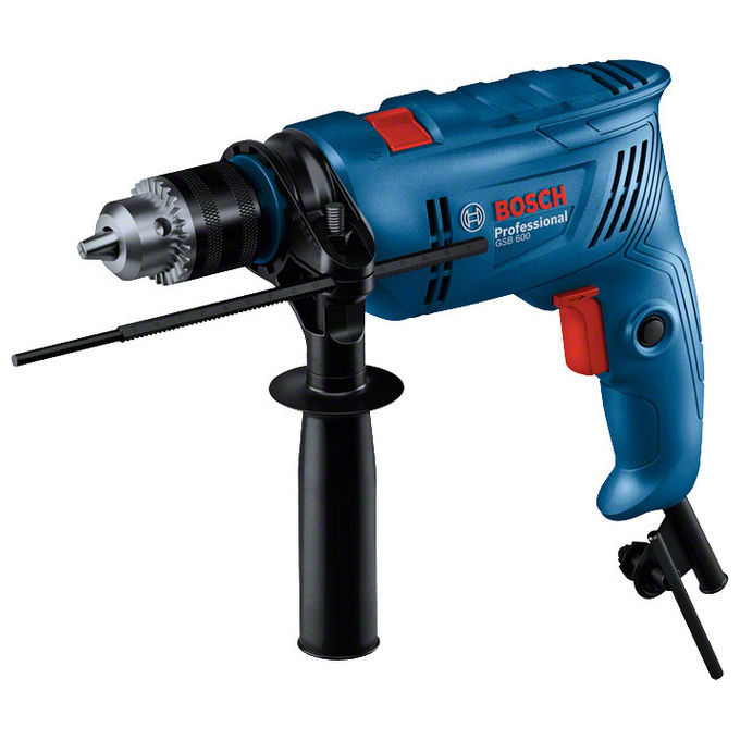 Bosch 06011A0320 GSB 600 Professional Trapano a Percussione 600W Mandrino 13mm 3000 rpm colore Verde