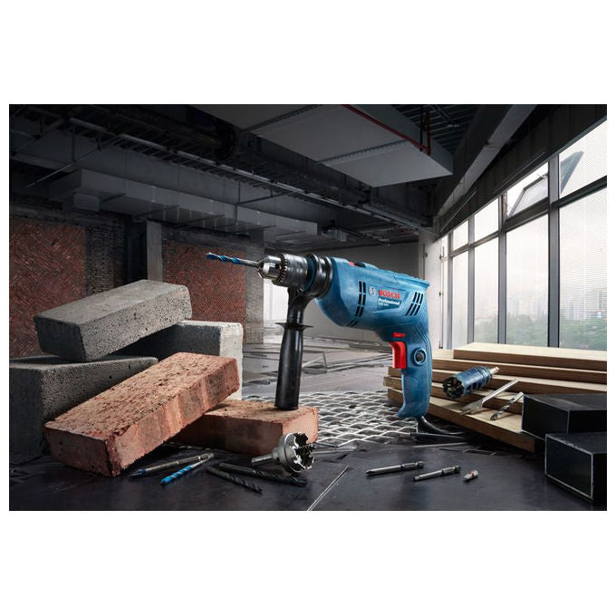 Bosch 06011A0320 GSB 600 Professional Trapano a Percussione 600W Mandrino 13mm 3000 rpm colore Verde