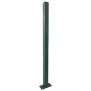 Vigor 68970 Paletto Quadro con Piastra Acciaio Plastificato Sezione 50x50 mm Altezza 110 cm colore Verde RAL 6005