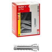 Fischer 567614 SX Plus Tassello Universale in Nylon Espansione 4 Settori 14x70 mm 20 pz colore Grigio