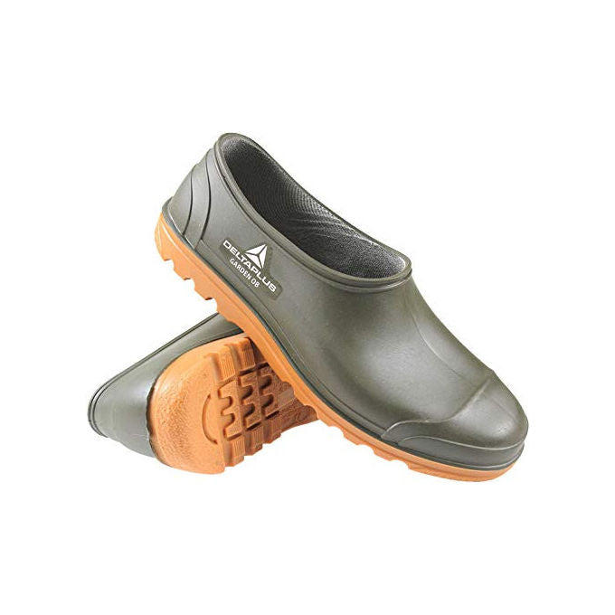 Deltaplus GARDEOBKA41 Garden OB SRA Zoccoli da Lavoro in PVC Antiscivolo EN ISO 20347:2012 colore Kaki-Nero
