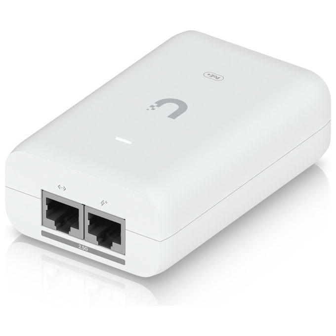 Ubiquiti UACC-POE+-2.5G Iniettore PoE+ 2.5 Gigabit Ethernet 48V 30W Protezione Sovratensione colore Bianco