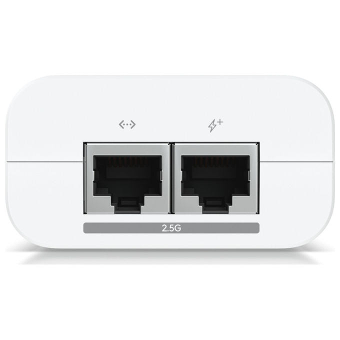 Ubiquiti UACC-POE+-2.5G Iniettore PoE+ 2.5 Gigabit Ethernet 48V 30W Protezione Sovratensione colore Bianco