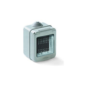 Elettrocanali 3511424 MyLife Contenitore da Esterno IP55 Interruttore 16 AX 2 Prese Bivalenti 10A 16A colore Grigio