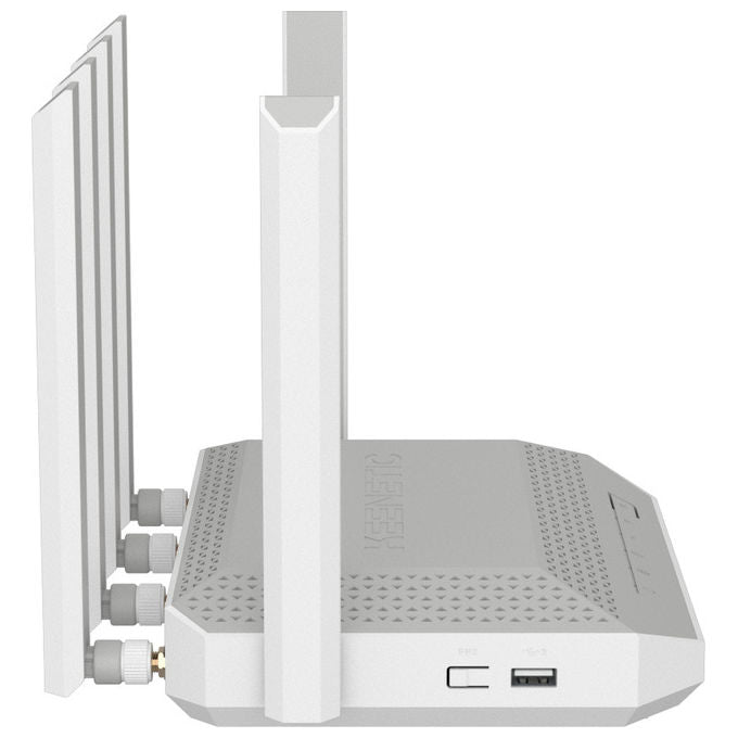 Keenetic KN-4110 Hero 5G Modem Router Wi-Fi 6 Mesh AX3000 Dual SIM 5G porta 2,5G smart switch 4 porte colore Grigio Bianco