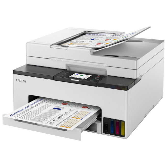 Canon GX2050 MAXIFY Stampante Multifunzione Inkjet A4 Wi-Fi Ethernet Fax Fronte Retro 600x1200 DPI 15 ipm colore Nero Bianco