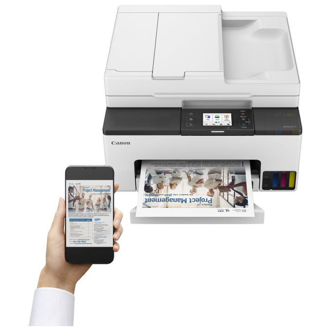 Canon GX2050 MAXIFY Stampante Multifunzione Inkjet A4 Wi-Fi Ethernet Fax Fronte Retro 600x1200 DPI 15 ipm colore Nero Bianco