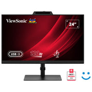 ViewSonic VG2441V Monitor per Videoconferenze 24'' IPS Full HD 1920x1080 120 Hz Webcam 5 MP USB-C HDMI colore Nero
