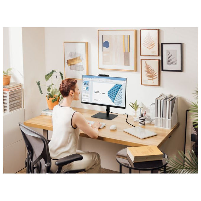ViewSonic VG2441V Monitor per Videoconferenze 24'' IPS Full HD 1920x1080 120 Hz Webcam 5 MP USB-C HDMI colore Nero