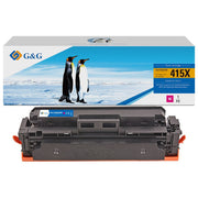 GandG W2033X Toner Compatibile HP 415X Color LaserJet Pro M454dn M454dw MFP M479dw 6000 pagine colore Magenta