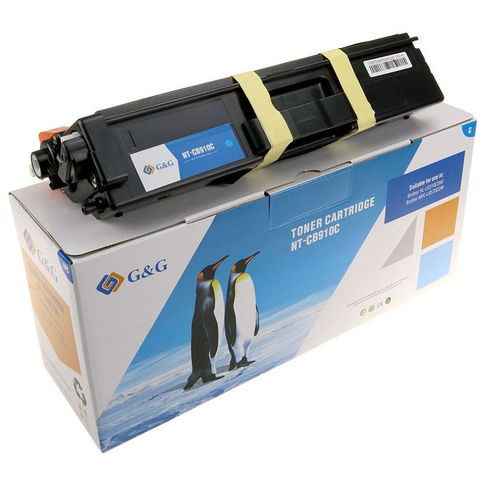GandG TN910C Toner Compatibile per Brother 9000 pagine colore Ciano