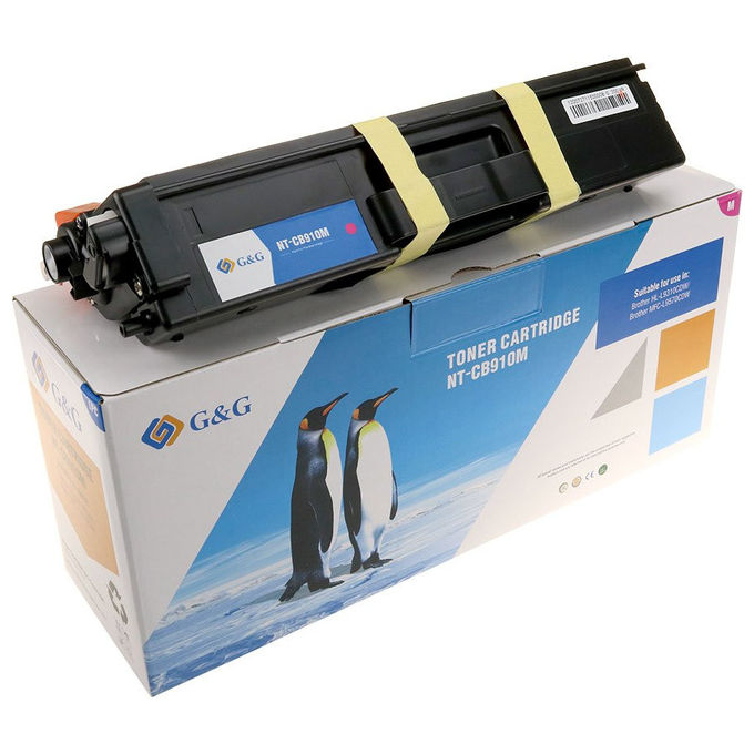 GandG TN-910M Toner Compatibile per Brother 9000 pagine colore Magenta