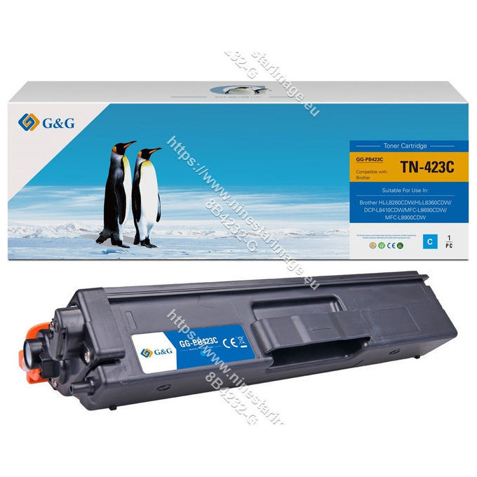 GandG TN-423C Toner Compatibile Brother 4000 Pagine colore Ciano