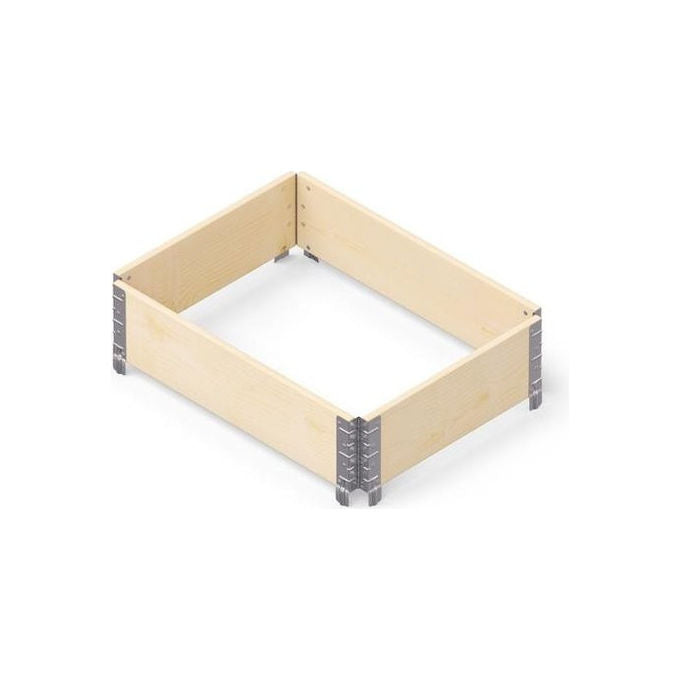 Kronus 0031 Garden Box Eco Fioriera Orto Rialzato Modulare Legno Pino Nordico PEFC 80x60 cm 85 L Acciaio Zincato colore Natural