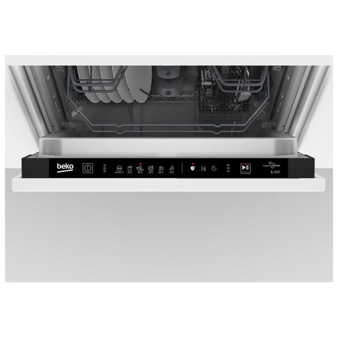 Beko BDIS16030 b300 Lavastoviglie Incasso Scomparsa Totale 10 coperti Classe D 48 dB HygieneIntense (82x45x55 cm) colore Nero